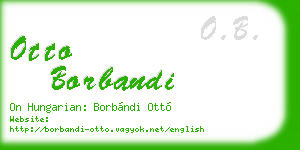 otto borbandi business card